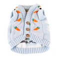 thumbnail image 2 of Pet Coat Cartoon Rabbit Carrot Pattern Dress-up Adorable Knitted Pet Dogs Cats Sweater Clothes for Casual, 2 of 8
