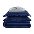 thumbnail image 5 of Truly Calm Antimicrobial Navy/Grey 7-Piece King Bed in a Bag, Solid Casual themed, Adult Bedding, OEKO-TEX Certified, 5 of 5