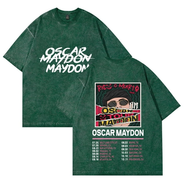 Oscar Maydon Rico O Muerto Tour Tee Merch Men Women Vintage Wash Short Sleeve,Style 3,XXXXL
