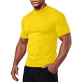 thumbnail image 2 of Muscle Shirts for Men Summer Lightweight Short Sleeve Neck Slim Fit Moisture Wicking Athletic Workout Gym Tshirt, 2 of 5