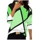 thumbnail image 2 of Pntutb - Blusa de manga larga para mujer, estilo informal, cuello redondo, costuras, color de contraste Pntutb Pntutb-7058, 2 of 5