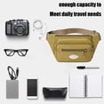 thumbnail image 6 of Men’s Canvas Waist Pack | Waterproof Multi-Pocket Fanny Bag – Adjustable Buckle, Durable Lightweight 30x6x15cm | Black, Khaki, Green, Brown – Secure Zippers for Outdoor Sports, Cycling, Hiking, 6 of 6