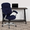 thumbnail image 2 of Scranton & Co High Back Microfiber Upholstered Office Chair in Navy, 2 of 7