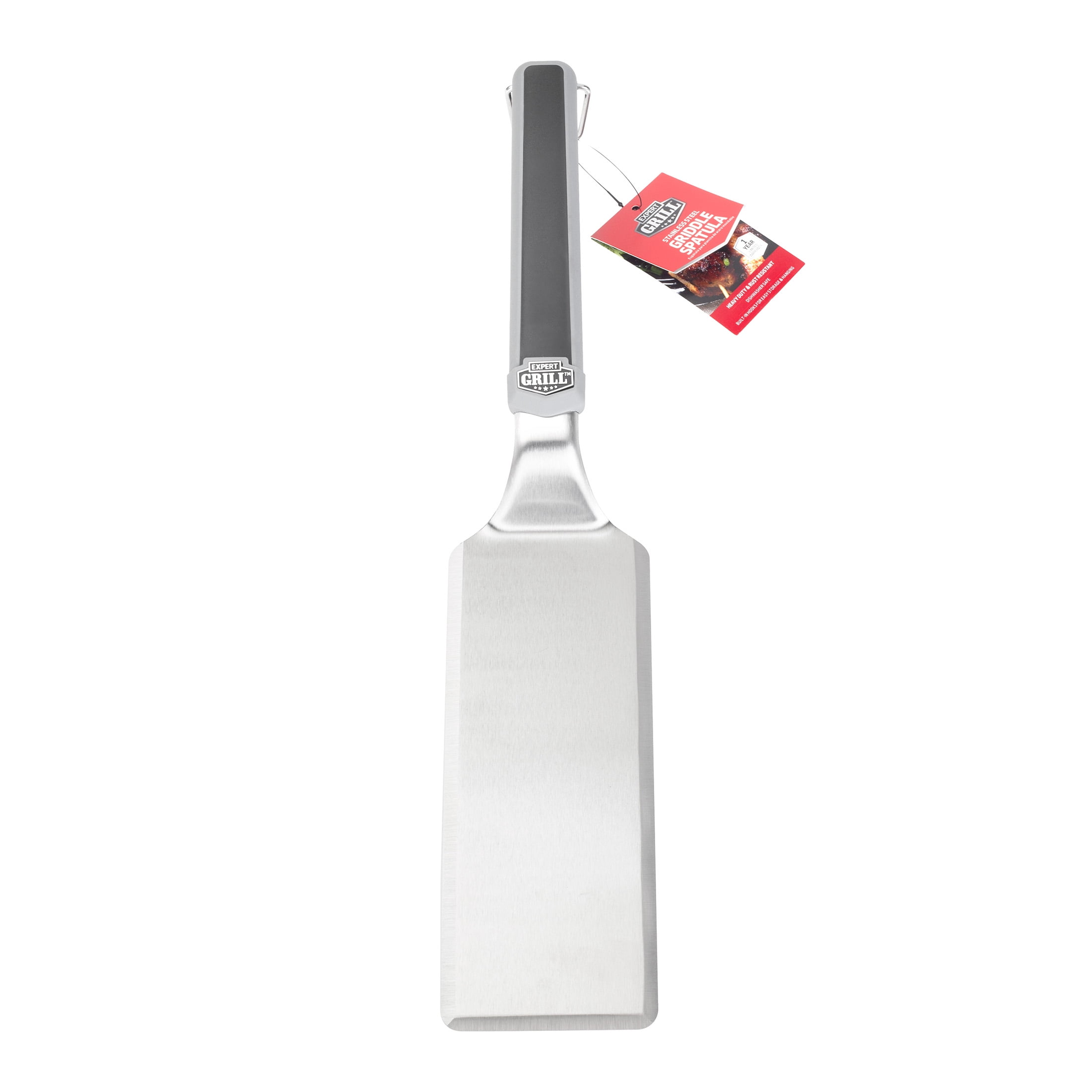 Expert Grill Stainless Steel Griddle Spatula with Comfortable Handle, 17.7 in
