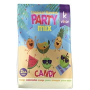 Hard Candy Individually Wrapped Vikor Fruit Caramelo Pinata Birthday Party Mixed Candies Bag Bulk Dulces Tropical Flavor Bon Bons (Pack of 3)