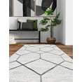thumbnail image 6 of Unique Loom Matrix Trellis Collection Area Rug - Deco (2' 11" x 19' 8" Runner White/Gray), 6 of 10