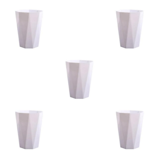 relayinert Versatile Trash Can For Bedroom - Neat Look All Home Decoration Matchable White L 5Set