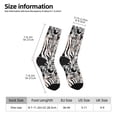 thumbnail image 2 of Gukieu Leopard And Zebra Print Contrast Color Mid-calf Socks, Sweat-wicking Athletic Socks, Unisex Clothing Accessories, 2 of 6