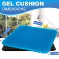 thumbnail image 2 of Gel Seat Cushion for Long Sitting - Extra Thick Soft Large Gel Cushion, Pressure Relief Cushion for Office Chair Gel Pad for Car, 2 of 7