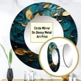 thumbnail image 3 of Designart "Mystic Mandala In Turquoise Gold" Abstract Spirals Rund Mirror For Wall Decor - Large Turquoise Round Print Mirror - Round Modern Mirror - Wall Mounted Round Large Mirror - 29" x 29", 3 of 6
