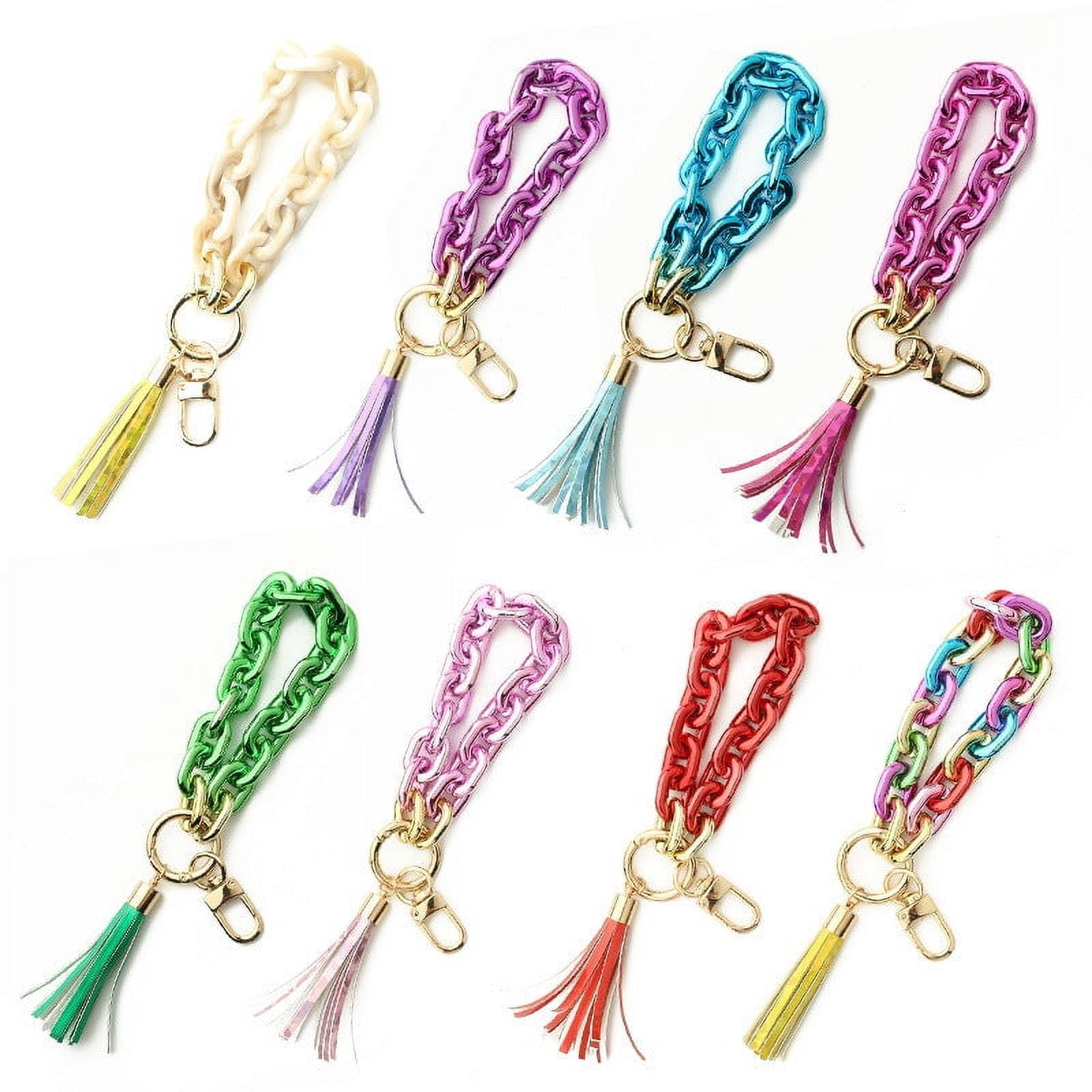 Ellipse Key Ring Geometric Keychain Ornament Acrylic Durable Accessory For Keys and also Bags Purses Decoration