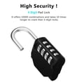 thumbnail image 2 of Combination Padlocks, 4 Digit Locker Padlocks For Gym Lockers, School Locker, Weatherproof Outdoor Padlock Fence - Jxlgv, 2 of 5