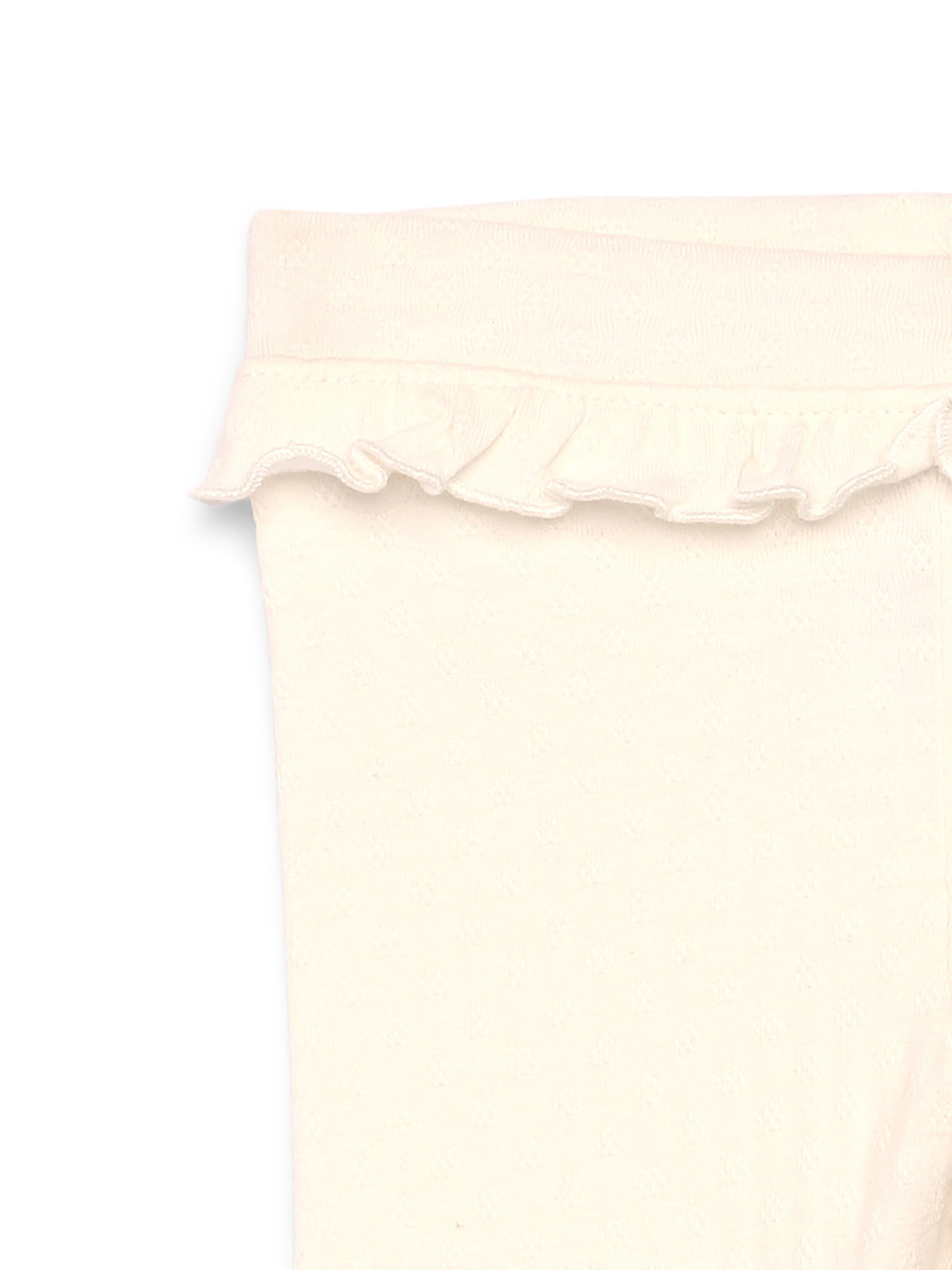Garanimals Baby Girls Ruffle Trim Pointelle Leggings, Sizes 0M-24M