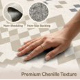 thumbnail image 6 of ODIKA 4'x6' Beige Gray Geometric Diamond Washable Area Rug Multi-Band Southwestern Motif with Interlocking Stain Resistant, Low Pile, Easy Care for Dorm Room, Small Living, 6 of 7