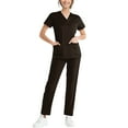 thumbnail image 6 of MLQIDK Scrubs for Women Set Clearance Plus Size Scrub Joggers Stretchy V-Neck Scrub Pants and Tops Nurse Uniforms Medical Scrub Sets Scrubs for Tall Women Coffee XXXL, 6 of 6