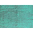 thumbnail image 1 of Ahgly Company Machine Washable Indoor Rectangle Oriental Turquoise Blue Industrial Area Rugs, 8' x 12', 1 of 4