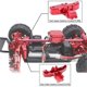thumbnail image 5 of For 1/14 14210 14209 Rear Upper Under Covers Differential Case Cover RC Car Upgrade Spare Parts, 5 of 5