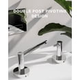 thumbnail image 6 of Double Post Pivoting Detachable Wall Mount Toilet Paper Holder by RUACQ, Polished Chrome, 6 of 6