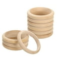 thumbnail image 1 of Unique Bargains Wooden Bangle Bracelet, 10 Pack 80mm - Log Retro Macrame Rings, Unfinished Smooth Wooden Rings for Crafts, 1 of 6