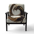 thumbnail image 4 of Designart "Gold Black Spiral Pattern" Upholstered Modern & Contemporary Accent Chair and Abstract Arm Chair - Multiple Color & Pattern, 4 of 7