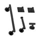 thumbnail image 2 of Inteprter Soporte de almacenamiento de papel higiénico de 5 uds., barra colgante de acero inoxidable negra, organizador montado en la pared, accesorios de Juegos de accesorios de baño Inteprter HA066205-00, 2 of 6