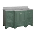 thumbnail image 6 of Nantucket 60" Single Bathroom Vanity with Sage Green Cabinet and Carrara Marble Top, 6 of 6