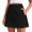 Black, variant on KLHDSF Womens Solid Color Sport Skirt with Inner Pockets and Shorts Yoga Tennis Activewear GrayM