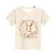 thumbnail image 3 of Manga Corta Crop Top para Niños con Lindo Estampado de Pascua, Cuello Redondo Casual Graphic Tee para 3-14 Años, Tela Suave Transpirable, 3 of 5