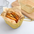 thumbnail image 1 of Mini French Fries Basket Chicken Nuggets Frying Basket,Small Snack Basket,Food Tableware,Easy to Use,Stylish and Functional,Perfect for Parties and Family Gatherings,PENDANE,Gold, 1 of 9