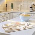 thumbnail image 6 of Dish Drying Mat Kitchen Pad Large Counter Absorbent Dish Mats Drainer Gold and White Marble, 6 of 8
