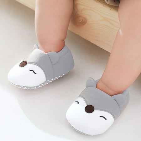 

Cathalem Slippers Kids Size 2 Toddler Baby Boy Girl Sock Shoe Non-slip Cartoon First Walkers Prewalker Floor Kid Indoor Slipper Shoes White 11cm