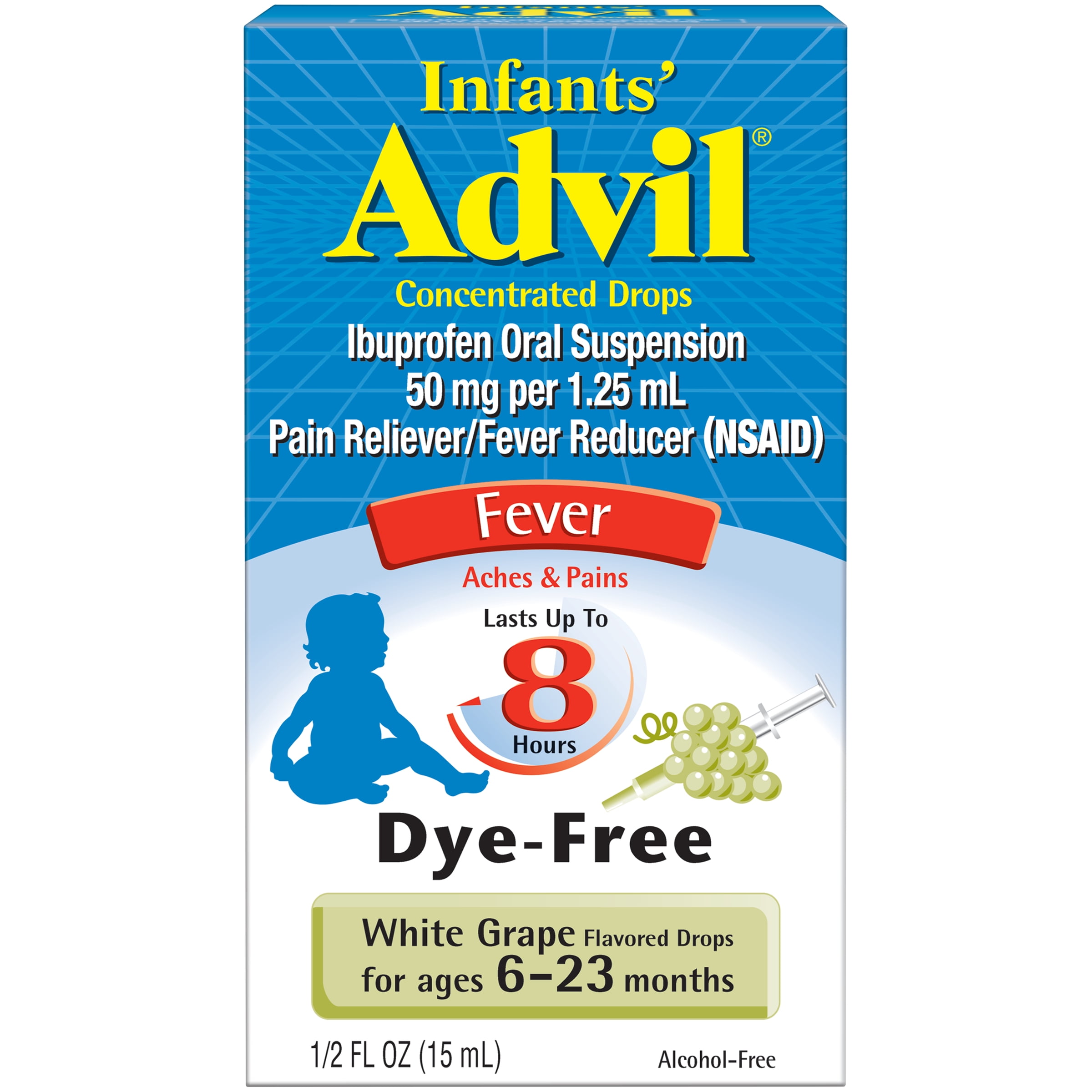 Infants's Advil Pain Reliever/Fever Reducer, 50mg Ibuprofen Drops
