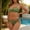 Green, variant on 2 Piece Bikini Set U-shaped Cutout Swimsuit Drawstring Triangle Pants Summer Beach Swim Bathing Suits Army Green L(L)
