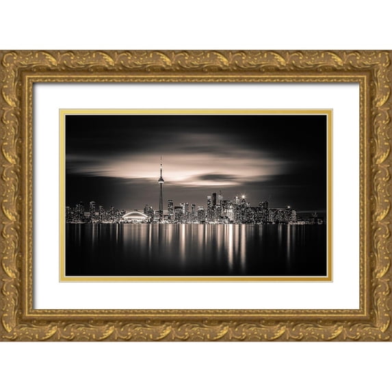 Yoann 18x13 Gold Ornate Wood Framed with Double Matting Museum Art Print Titled - Toronto