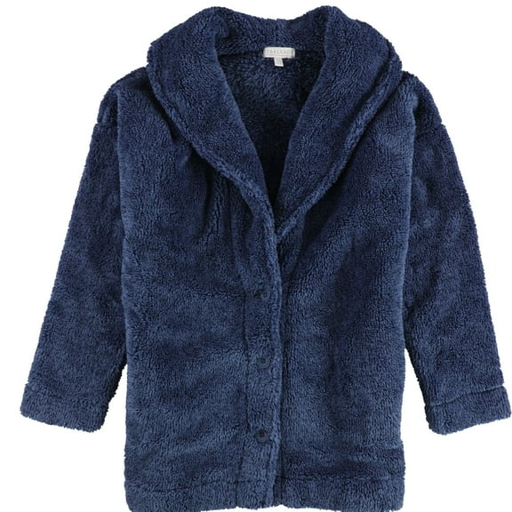 P.J. Salvage Womens Cozy Cardigan Robe, Blue, Small
