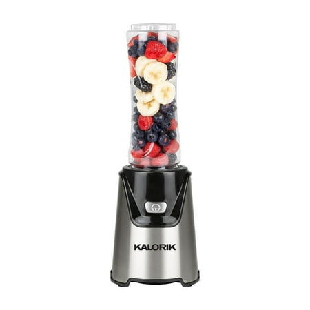 Kalorik - 20-Oz. Single Serve Blender with 2 Tritan Bottles - Stainless Steel