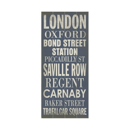 Artehouse LLC London Transit by Cory Steffen Textual Art Plaque
