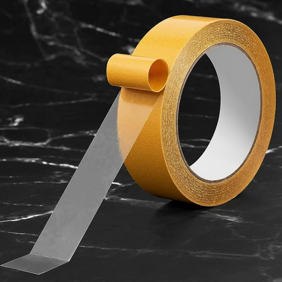 Super Thin Double Sided Adhesive Tape 1.18Inch X 66Feet Clear Double Sided Tape for Clothes, Poster,DIY Crafts,Poster,Arts,Paste Photo,Rug Non-slip, Fixed Decorations, LED Strips, Fixed Power Socket