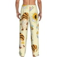 thumbnail image 3 of Goofa Watercolor Bee Honey Honeycomb Bee Printed Soft Pajama Pants for Men, Wide Leg Comfy Casual Lounge Yoga Pants-Medium, 3 of 9