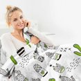 thumbnail image 6 of Paready Cactus Blanket Cozy Flannel Cactus Throw Blanket Succulent Plush Throw ALL Season Green Cactus Fleece Blanket For Girls Boys Kids Adults Soft Plant Blanket For Couch Sofa Camping (50"x60"), 6 of 7