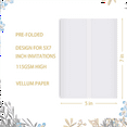 thumbnail image 3 of 200 Sheets Pre-Folded Vellum Jackets for 5X7 Invitations,Vellum Wraps for 5 X 7 Wedding Invitations,Envelope Liners, 3 of 5