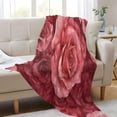 thumbnail image 6 of Fluorescent Cover blanket 70x55 inch frannel blanket Office nap blanket Camping blanket Bedding travel blanket Glow blanket Red Roses, 6 of 8