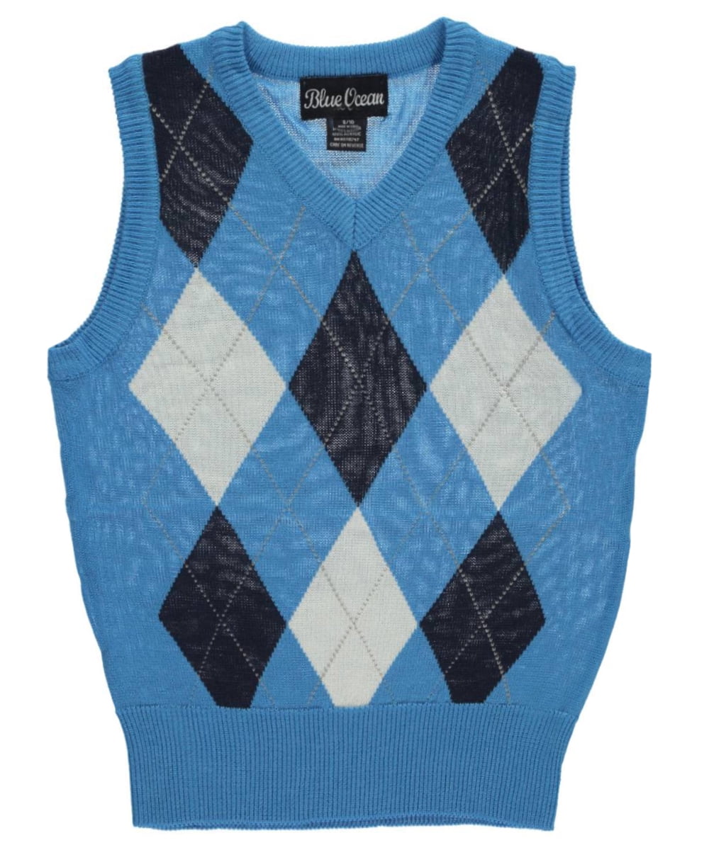 blue ocean argyle sweater vest