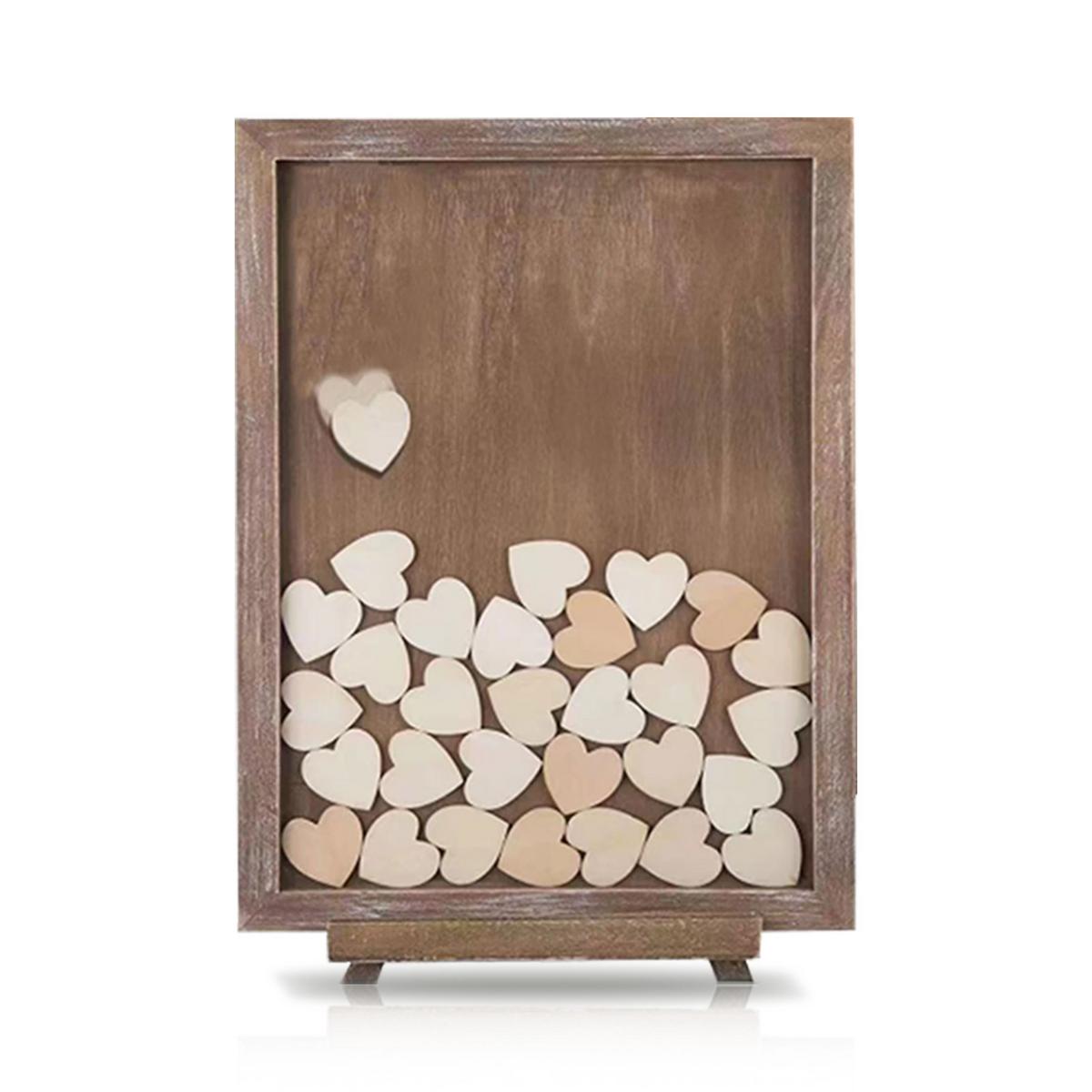 Rustic Wedding Guest BookHeartshaped Guestbook Alternative Sweet WishesHeart Drop Guest Book