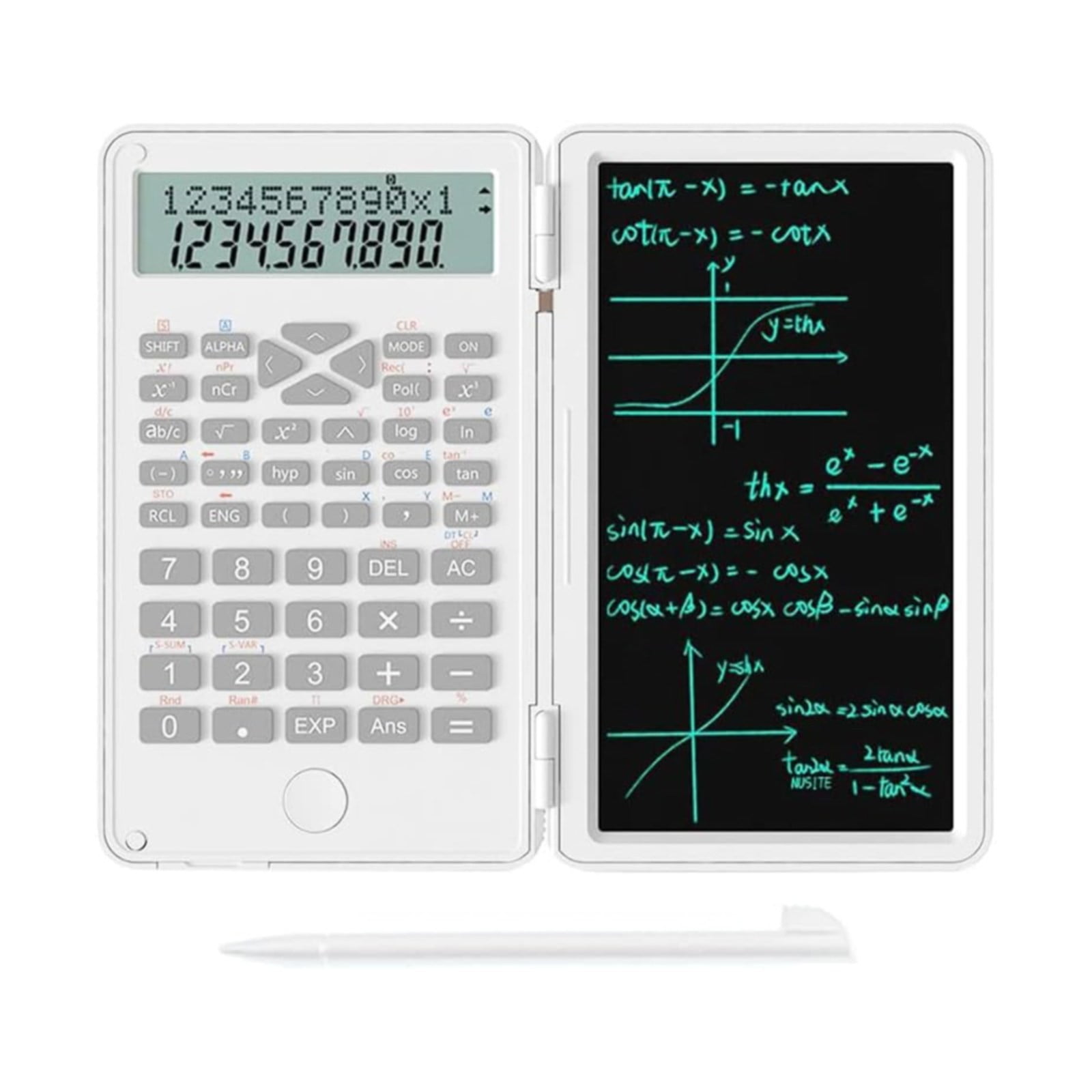 Clearance Office cabinet under $20,Scientific Calculator With Writing Tablet Protable Foldable Calculator Notepad 2 In 1 LCD Science Calculator Notepad Financial Calculator For Home School Colle