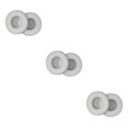 thumbnail image 4 of Guardoinrt Coussinets d'Oreille Coussin Accessoires en Cuir Rond Respirant Cache-Oreilles Housse d'Audition de Remplacement pour K518 ZX300 Écouteurs Blanc 3Ensemble, 4 of 6