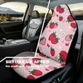 thumbnail image 4 of Yuyamidu Cute Strawberry Car Seat Covers Set of 2 Universal Auto Front Seats Covers Fits for Car, SUV, Sedan, Truck, Pink Auto Interior Accessories, 4 of 7