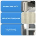 thumbnail image 6 of Dextrus Modern Cat Cube Condo, 2-Tier Indoor Cat House,Cat Tunnels with Scratch Pad and Hideaway Cube, 17.7"L x 13.7"W x 24.8"H,Cactus,Gray, 6 of 6