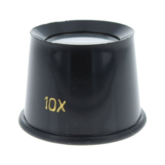 ToolTreaux 10x Jewelers Loupe 25mm Diameter Glass Lens Magnifier for Jewelry, Gems, Coins, Stamps, Hobby Tool