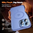 thumbnail image 6 of for iPhone 13 Pro Max Case Magnetic Compatible with MagSafe Slim Translucent Matte Phone Case Cover 6.7 inch, Sierra Blue, 6 of 14